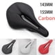 thumbnail image 3 of Asiento de bicicleta de fibra de carbono, sillín cómodo para bicicleta de montaña y carretera, cojín con diseño hueco, absorción de impactos con relleno de EVA para hombres y mujeres., 3 of 5