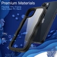 thumbnail image 4 of JETech Cute Case for iPhone 14 6.1-Inch, Wave Frame Curly Shape Shockproof Phone Cover for Women and Girls, Clear Hard PC Back (Black), 4 of 7