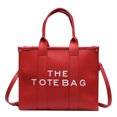 thumbnail image 1 of Bolso Hombro Con Letras Bolso Compras Gran Capacidad Informal para El (rojo), 1 of 8
