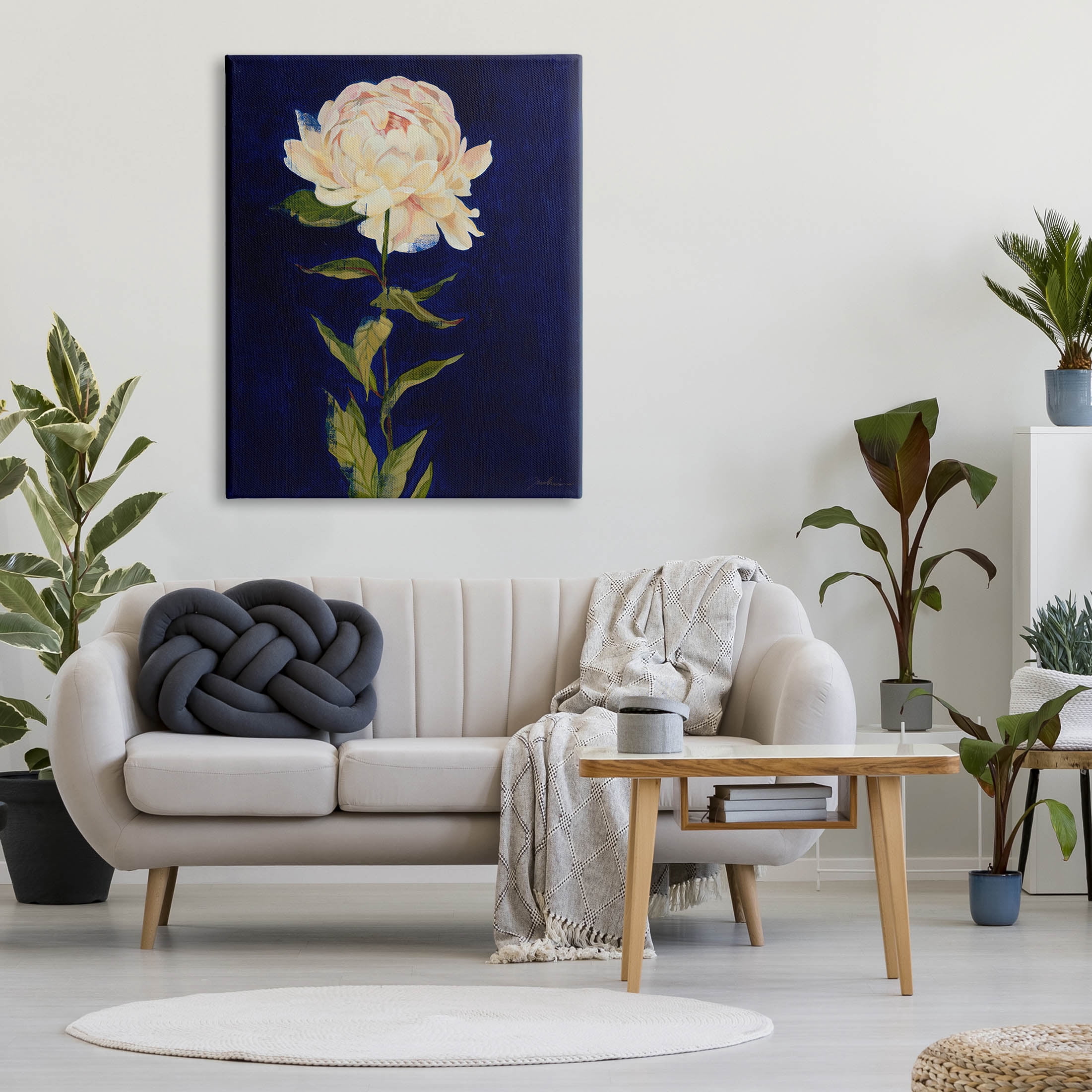 Stupell Industries Bold Rose Bloom Painting Painting Gallery Wrapped Canvas Print Wall Art, Design by Liz Jardine
