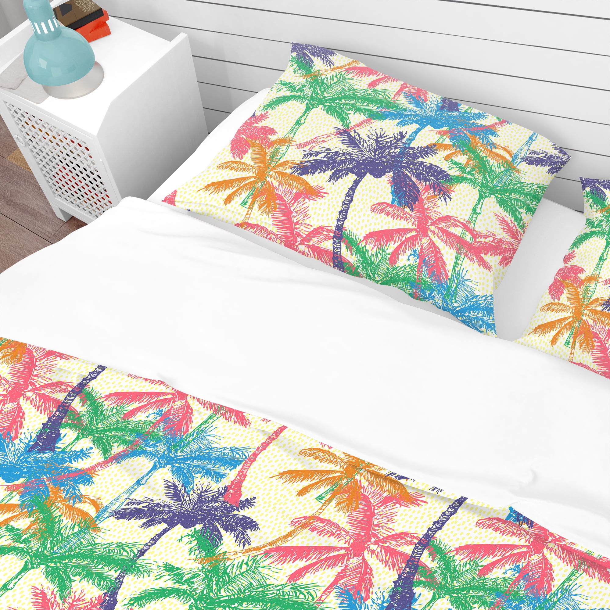 Designart 'Palm Pattern A' Tropical Duvet Cover Set
