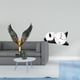 thumbnail image 2 of Estatua de la casa,Estatua de ala hecha a mano,artesanía de resina para cafetería,Escultura de alas extendidas,adorno artesanal,Reloj de pared,Reloj de pared Panda Decoración del hogar Lindo, 2 of 8