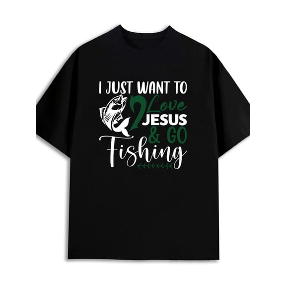Fishing Faith T-Shirt fish t shirts graphic t shirts men 180G 100% Cotton black Comfortable activewear, perfect for gifts fishing for men funny Classic Unisex Shirt Short Sleeve tshirts