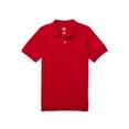 thumbnail image 2 of Wonder Nation Boys School Uniform Short Sleeve Pique Polo Shirts, 4-Pack Value Bundle, Sizes 4-18, 2 of 4