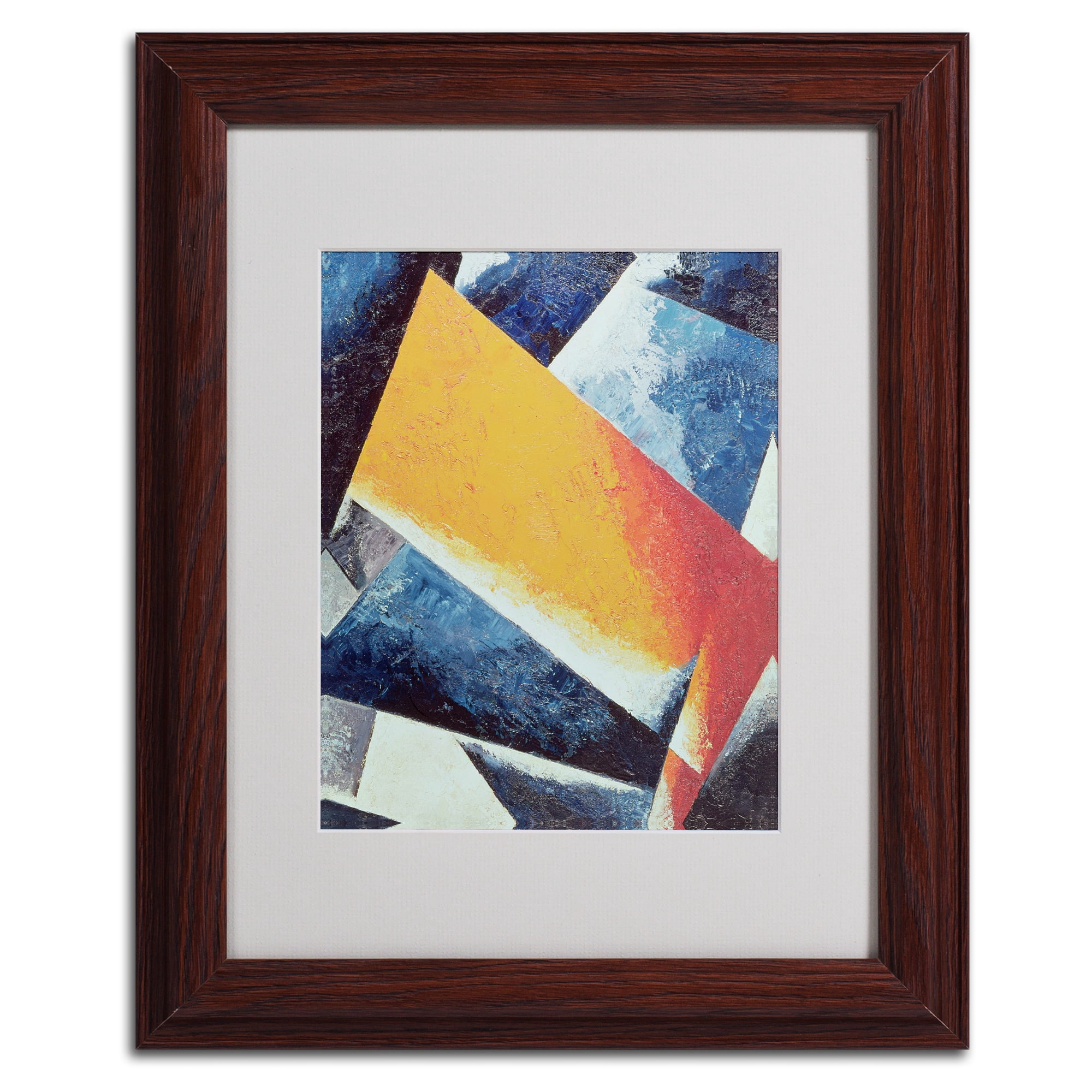 "Architectonic Composition" Matted Framed Art by Lyubov Popova, Wood Frame
