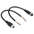 thumbnail image 4 of 4 Cores One Pair Male Female Connector o Video Conversion Cable 20cm Extension Cord, 4 of 5