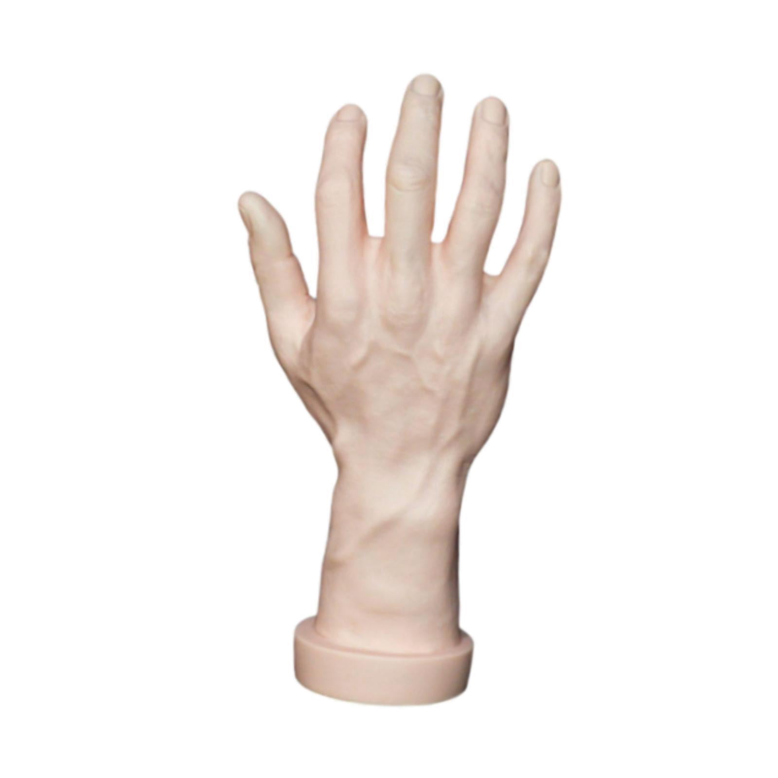 Serenable Hand Model Jokes Toy Lifelike,Photo Props,Fake Hand Mannequin Hand for Cosplay Decoration Jewelry Display Party Nail Training skin