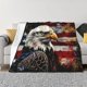 thumbnail image 1 of Fotbe Retro American Eagle A Manta de Franela con Estampado, Manta Ultrasuave para Cama, Sofá, Auto, Hipoalergénica y Antibolitas-80"x60", 1 of 6