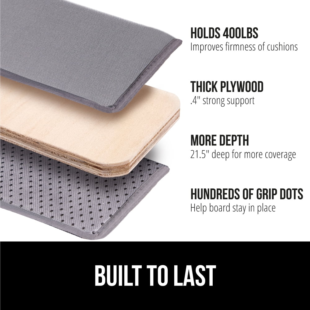 GORILLA GRIP Heavy Duty Couch Cushion Support Board to Fix Sagging Sofas, 24 x 78 Wide Oversized Sofa, Plywood Boards Add Strong Seat Supports, Stay in Place Replacement Stuffing Under Couches Gray