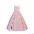 thumbnail image 2 of Fozruso Girls' Summer Dresses Elegant Solid Satin Girls Tank Dress With Slit For Ages 8 12 Sleeveless Party Midi Gown For Kids,9-10 Years, 2 of 7
