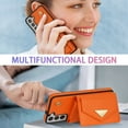 thumbnail image 4 of Dteck for Samsung Galaxy S23 Wallet Case with Crossbody Lanyard, PU Leather Card Holder Purse Shockproof Phone Cover for Samsung Galaxy S23,Orange, 4 of 4