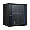 thumbnail image 1 of GloryStar Server Rack Cabinet, 6U/12U Carbon Steel with Glass Door, Cooling Fan Holes, Lock, All Accessories Included, Easy Install for Home and Office Network Setup, 1 of 7