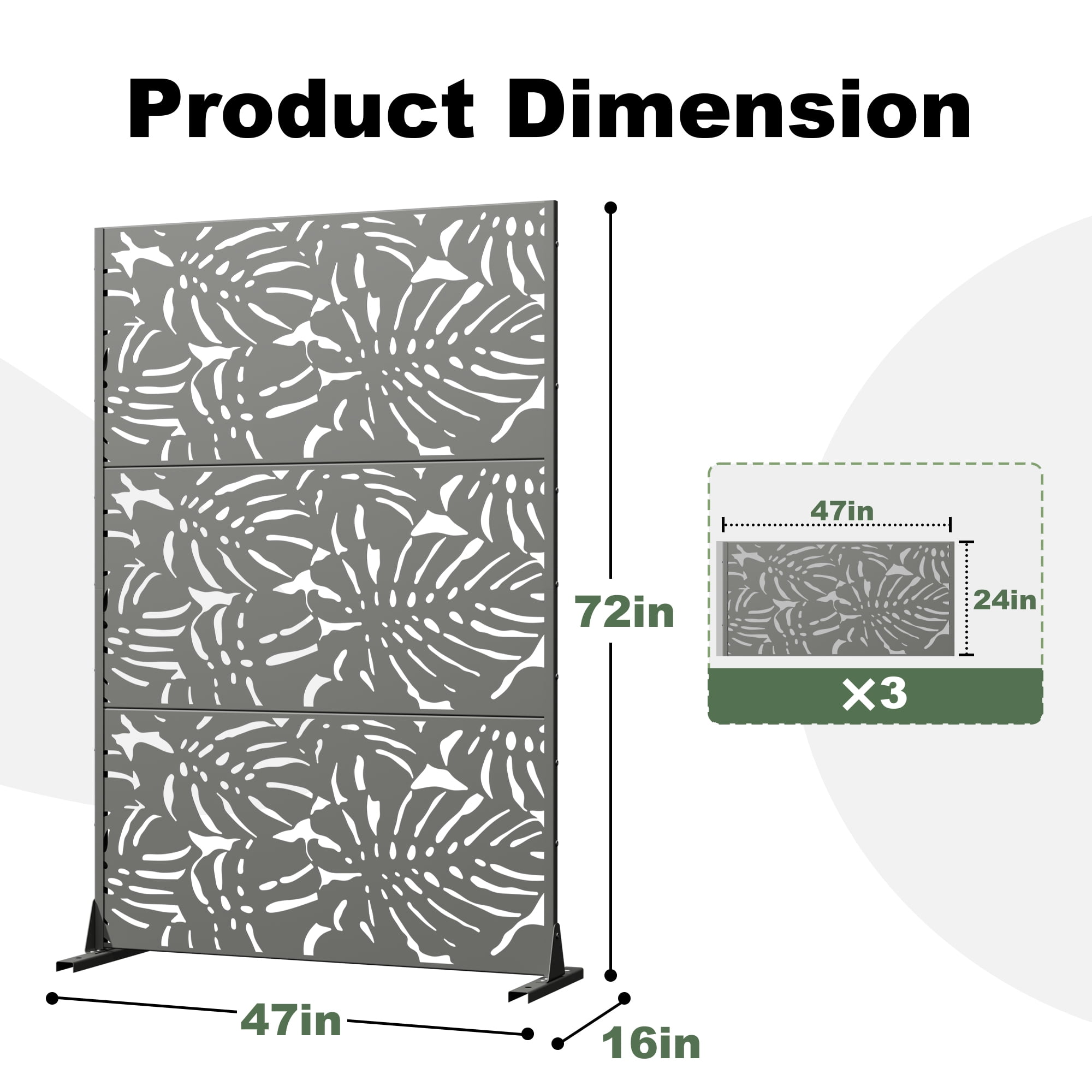 Privacy Metal Screen Fence Panel