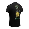 thumbnail image 3 of GRITR Cotton Blend Crewneck Short Sleeve T-Shirt - Black, Pineapple Grenade, Small, 3 of 7