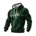thumbnail image 1 of Ceisia Men's St. Patrick's Day Heart & Clover Themed Hoodie Collection | Heartbeat & Clover Graphic Pullover Gifts, 1 of 2