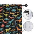 thumbnail image 4 of Blackout Kids Curtains,Black Cartoon Dinosaurs Names Pattern Childrens Insulated Curtains Set Of 2,Bedroom Essentials,Toddler Room Decor 42"x63", 4 of 5