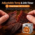 thumbnail image 6 of Naeqieo 400W Power Saving Food Dehydrator, 8-Tray Stainless Steel Dehydrator Machine with 24H Adjustable Timer & 86-194°F Temperature, Touch Control, for Jerky, Meat, Fruit and Veggies, 6 of 8