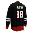 thumbnail image 4 of Stray Kids SKZ Member Merch Black-Red Splicing V-Neck Hockey Jersey – Unisex Long Sleeve Pullover Sweatshirts Streetwear for STAY Fan Support, 4 of 13