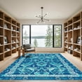 thumbnail image 2 of ODIKA 6'x9' Machine Washable Non-Slip Area Rug, Geometric Navy Blue High Traffic Rug, Blue, 1069578, 2 of 7
