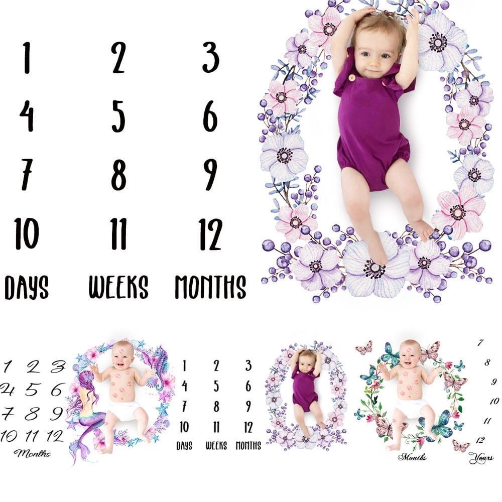 monthly milestone photo blanket