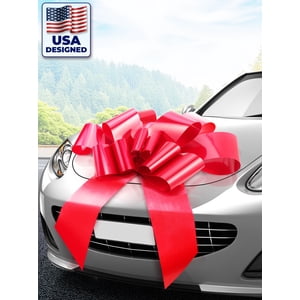 Mata1 30-Inch Giant Red Car Gift Bow