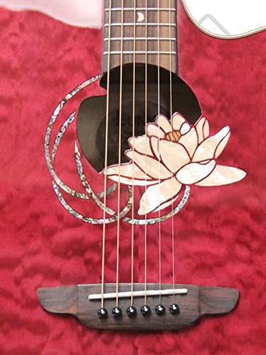 新製品情報も満載 Acoustic-Electric Luna Guitars Shiraz Lotus Lotus Quilted Guitars  Maple Acoustic-Electric Guitar Transparent Shiraz 