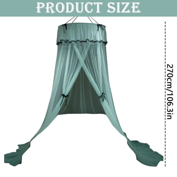 Mosquito Net *1 Style Canopy Net High Density Anti Circular Floor Mounted Net Home Bedroom Style Bed Curtain No Installation Decorative Net