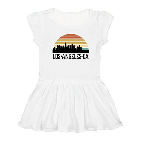 

Inktastic Los Angeles California Skyline Retro Girls Toddler Dress