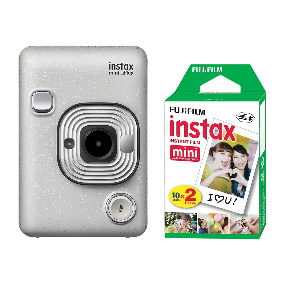 Fujifilm Instax Mini LiPlay Instant Camera Stone White + 20 Sheets Instant Film - Walmart.com Fujifilm Instax Mini LiPlay Instant Camera Stone White + 20 Sheets Instant Film - Walmart.com