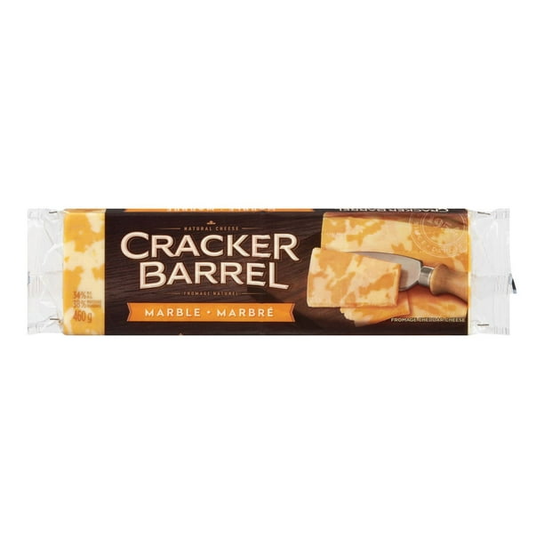Cheddar marbré naturel Cracker Barrel en bloc