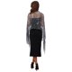 thumbnail image 2 of CHAL DE LENTEJUELAS INSPIRADORAS para Mujeres y Envolturas para Vestidos de Noche, Bufanda Brillante con Flecos para Fiestas de Boda Gris 66.9"x19.7", 2 of 6