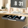 thumbnail image 3 of Dwellnix Under Desk Mounted Pull-Out Drawer, Quiet Sliding Mechanism for Smooth Access, Ideal for Office or Home Workspace, 3 of 6