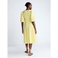 thumbnail image 3 of Scoop Women's Eyelet Cutout Cotton Midi Dress, Sizes 0-18, 3 of 5