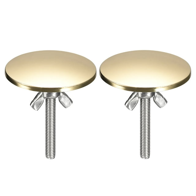 Cubierta de agujero para fregadero de cocina, 2 piezas - Cubierta de agujero para grifo de aleación de zinc, cubierta de agujero para dispensador de jabón para fregadero (Oro champán)