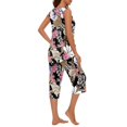thumbnail image 4 of GHSOHS Sleepwear Pajamas for Women Set Pj Sets for Women Shorts Sleeveless Tank Top and Capri Pants Pocket Loungewear Sets Pajamas Sets Sleepwear Two-piece Pj Sets Outfits Lounge Sets 2 Piece Outfits, 4 of 6