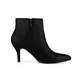 thumbnail image 3 of BLISSFUL STEP Women's Side Zip Pointy Toe Stiletto Heel Ankle Boots, 3 of 6