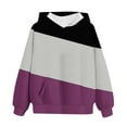 thumbnail image 4 of SERTG Kids Winter Top Gradient Glitter Casual Printed Hoodie Long Sleeves with Pockets Hoodie Top for Children 3-14 Years(Purple,3-4 Years), 4 of 5