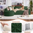 thumbnail image 4 of Soscana 104.9" L Shaped Sectional Sofa with Chaise, Boneless Sofa Couch Corduroy Fluffy Couch with Deep Seat,for Living Room,Apartment, No Assembly, 4 of 8