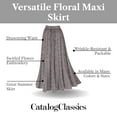 thumbnail image 2 of Women's Floral Embroidered Maxi Skirt - Over-Dyed Long Peasant Skirt, Ankle Length by CATALOG CLASSICS - Taupe - Small, 2 of 9