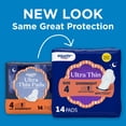 thumbnail image 3 of Equate Ultra Thin Pads with Flexi-Wings, Overnight Absorbency, Size 4, 14 Count, 3 of 13