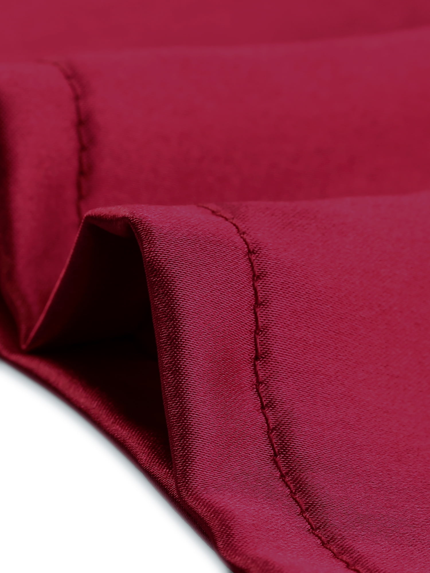 DARING DIVA Women's Satin Pajama Pullover T-shirt with Shorts Lounge Sets M Burgundy