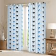 thumbnail image 2 of Manfei Blue Coquette Bowtie Blackout Curtains Set of 2 (38x54 Each),Modern Geometric Stripe Living Room Curtains, 2 of 6