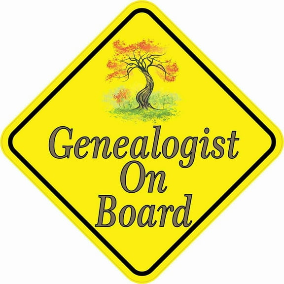 5in x 5in Genealogist On Board Sticker