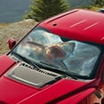thumbnail image 3 of KUIFORTI Car Windshield Sun Shade Foldable Windshield Cover, Funny Sun Visor for Car, SUV, Truck, Van, Reflective Polyester Blocks Heat and Sun, Sun Shield That Keeps Your Vehicle Cool, Shark Print, 3 of 5