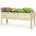 thumbnail image 3 of Spaco Raised Garden Bed Elevated Planter Box Wood for Vegetable Flower Herb, Outdoor Elevated Flower Box for Backyard/Patio/Gardener, 3 of 10
