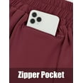 thumbnail image 4 of Womens Quick-Dry Running Shorts Sport Layer Elastic Waist Active Workout Shorts with Pockets, 4 of 4