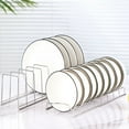 thumbnail image 7 of Dish Rack Plates Holder,Plate Organizer for Cabinet Space Saver,Pan Lid Organizer,Dish Organizer,Kitchen Storage Cabinet Organizer for Plates/Bowls/Cups/Lids/Cutting Boards/Spatulas,1 Pack,11.8"x3.9", 7 of 7