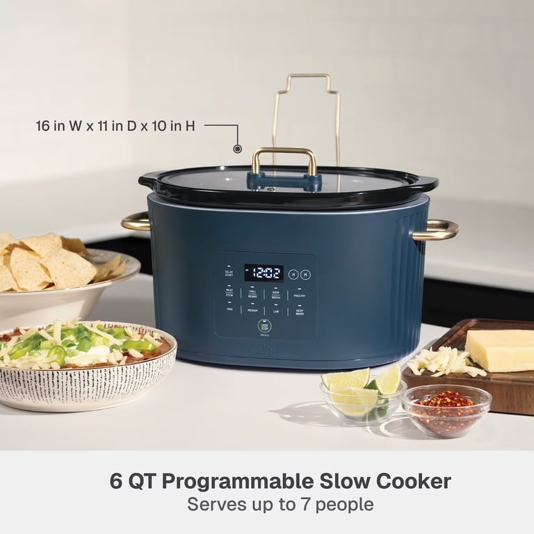 Thyme & Table 6-Quart Programmable Slow Cooker, Atlantic Blue photo 3