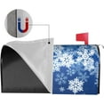 thumbnail image 4 of Mailbox Covers Snowflake Blue Winter Christmas Magnetic Letter Post Box Cover Standard Size 21 x 18 Inch Garden Yard Home Decorative, 4 of 6
