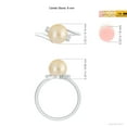 thumbnail image 5 of Angara Golden South Sea Cultured Pearl Bypass Engagement Ring in Platinum for Women | June Birthstone Jewelry for Her, 5 of 8